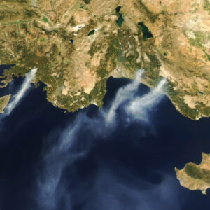 Спутники сфотографировали турецкие лесные пожары