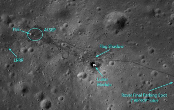 LRO сфотографировал место посадки Apollo 15
